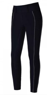 Kingsland Damen-Pull-on Reithose Karo mit Voll-Grip Navy HW19