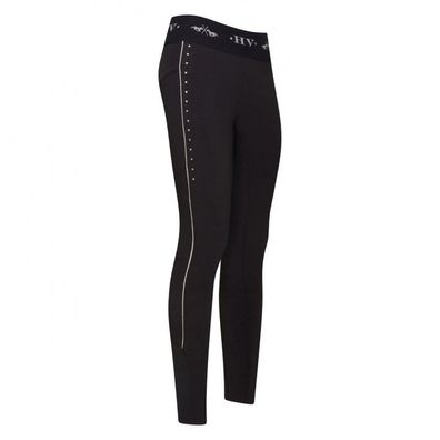 HV POLO Damen Reitleggins HVPSporty schwarz mit silbernen Steinen