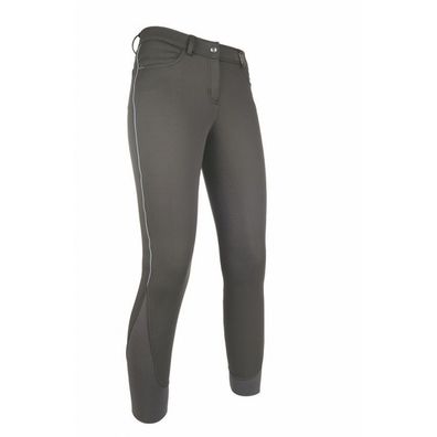 HKM Damen Softshell Reithose Emperor anthrazit Silikon Vollbesatz