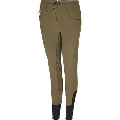 Equipage Damen Reithose Andalouse green leaf Vollbesatz Hochbund