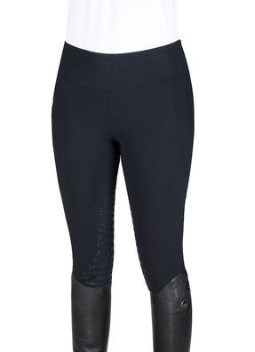 Equiline Damen Kniebesatz Reithose Elsa schwarz Leggings (Flash Winter 19/20)