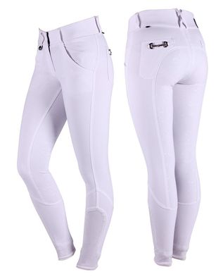 QHP Reithose Emberly voll grip Weiß