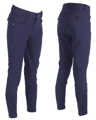 QHP Reithose Boaz Junior halbbesatz Navy