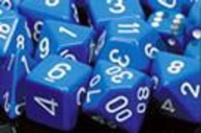 Opaque 12mm d6 Blue/white Dice Block™ (36 dice)
