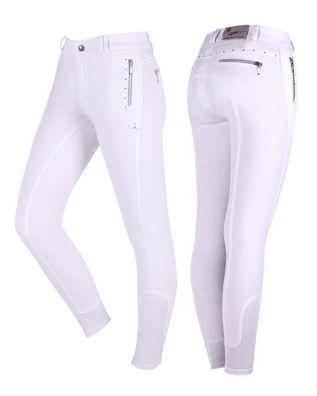 QHP Reithose Isa Junior Full-Grip weiß