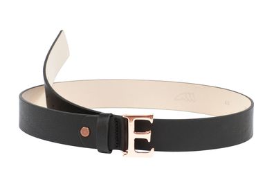 Equiline Ledergürtel schwarz HW 20