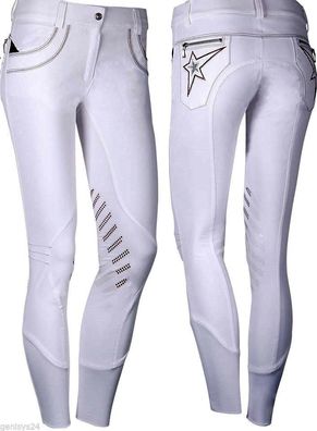 Harrys Horse Damen Turnierreithose Anniversary weiß Reithose mit Sternenapplikation