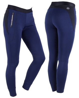 QHP Reithose Pull-on Amelia knie-grip Navy 2019