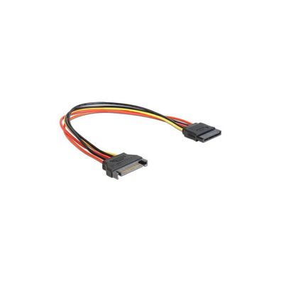 DELOCK Stromkabel SATA 15Pin -> SATA 15Pin St/Bu 0.30m