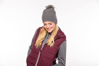 Eskadron Strickmütze BOBBLE Fauxfur anthra melange Eq. Fanatics HW17