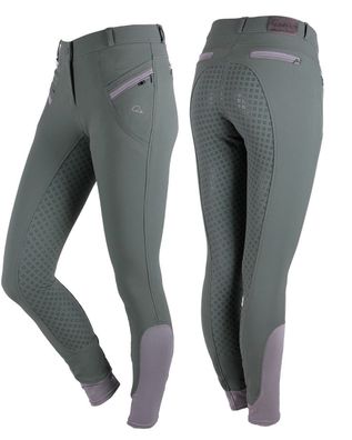 QHP Reithose Bliss vollbesatz Olivgrün