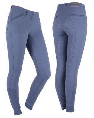 QHP Reithose Loureen steel blue Vollbesatz