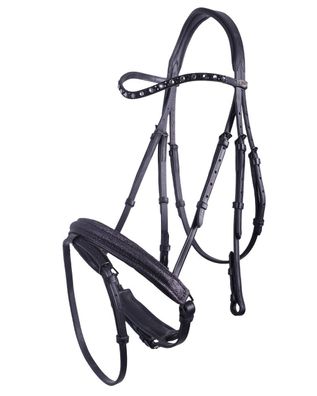 QHP Trense Shimmer Schwarz