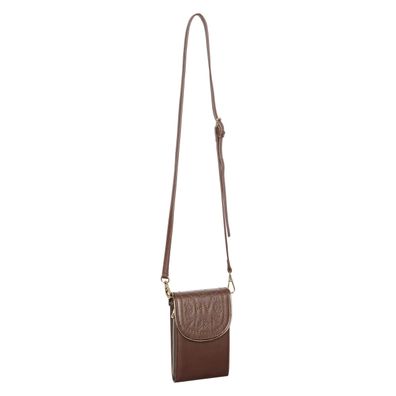 HV POLO Handytasche Argentina mit Perlen in dark brown