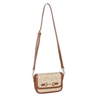 HV POLO Handtasche Mini Cecile Bit in sand mit goldenem Gebiss vorne