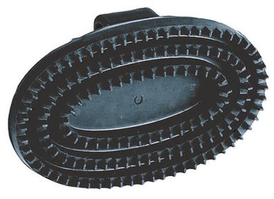 Kerbl Gummistriegel oval schwarz