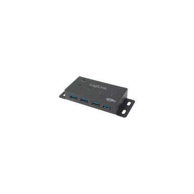 LogiLink USB 3.0 HUB 4-port, metal, incl. power supply