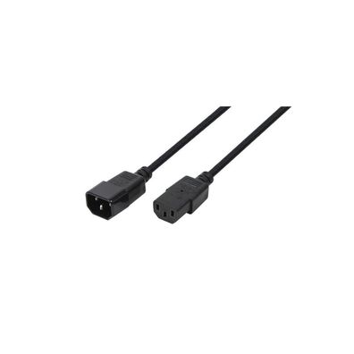 LogiLink Power Cord Extension, IEC M/F, 1.80m