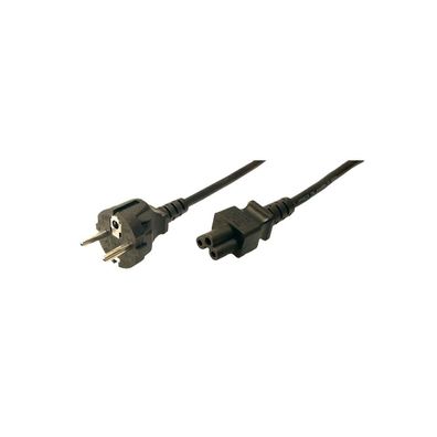 LogiLink Power Cord, CEE7/7 - C5, black, 1.80m