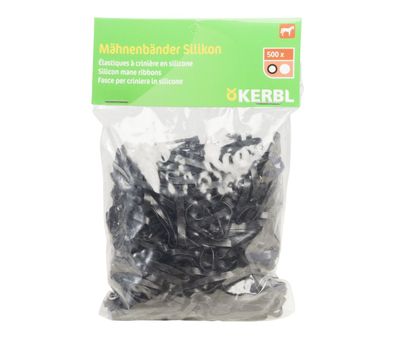 Kerbl Mähnengummi Silikon schwarz