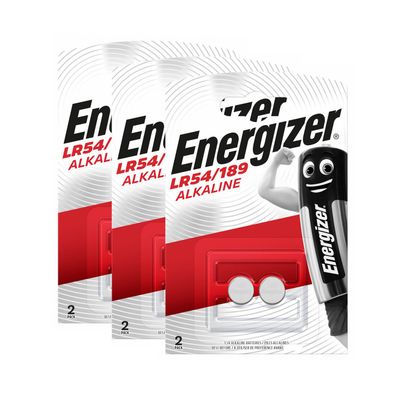 3x Energizer Alkaline LR54 10GA AG10 10GA 189 LR1130 Knopfzelle 2er Blister