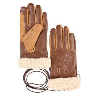 HV Polo Leder Handschuhe Charlotte Copper brown HW 2022