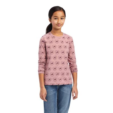 ARIAT Kinder T-Shirt langarm SO LOVE nostalgia rose half drop print