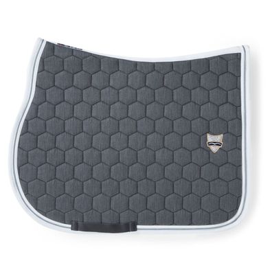 ANIMO Schabracke Waline Grigio Melange hellgrau mit Strass-Logo FS/22