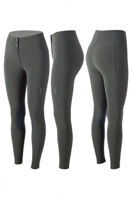 ANIMO Damen Reithose Nuvelin Kniebesatz Survivor dunkelgrün FS/22