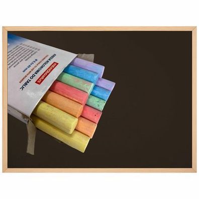 Kreidetafel Schreibtafel Wandtafel schwarz Blackboard Tafel 3 Größen mit Kreide