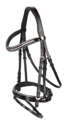 Covalliero Trensenzaum Kingston schwarz mit silber