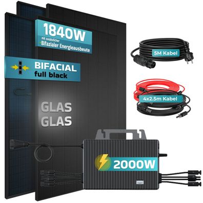 SUNNIVA® Balkonkraftwerk 1840W/2000W TSUN Wechselrichter Solaranlage