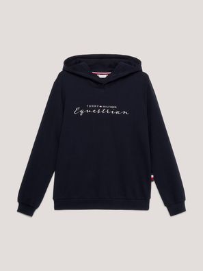 Tommy Hilfiger Damen Metallic-Logo-Grafik Hoodie desert sky Pullover HW23