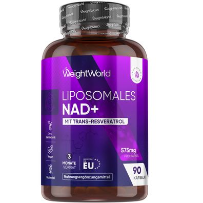 WeightWorld Liposomales NAD+ mit Trans- Resveratrol - 90 Kapseln