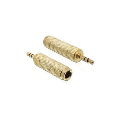 DELOCK Klinke Adapter 3,5mm -> 6,3mm St/Bu gold