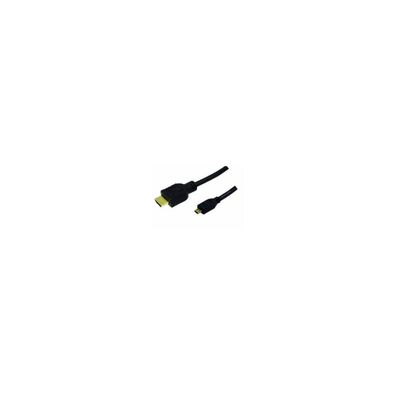 LogiLink HDMI-Kabel Ethernet A -> micro D St/St 2.00m bk