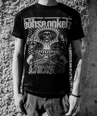 Böhse Onkelz Mexico Der Nette Mann Onkelz Wie Wir Shirt, Klassisches Schwarz-Weiß