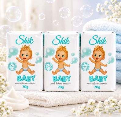 3x70g Shik Babyseife Baby Kinder Seife Zweizahn Extrakt 0