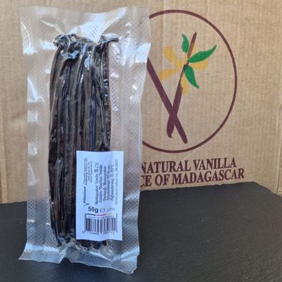 50g (25 Stk.) Vanille Madagaskar Klasse B 13-16cm