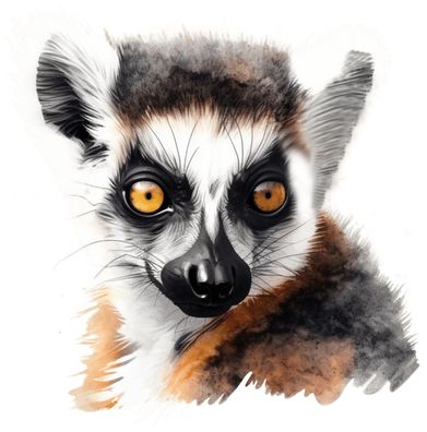 Bügelbild Bügelmotiv Katta Lemur Tier Primaten Junge Mädchen verschiedene Größen