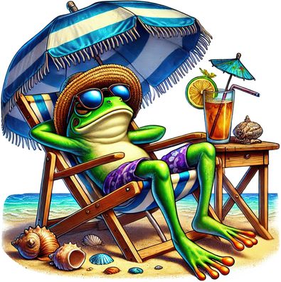 Bügelbild Bügelmotiv Frosch Sommer Tier Eis Junge Mädchen verschiedene Größen