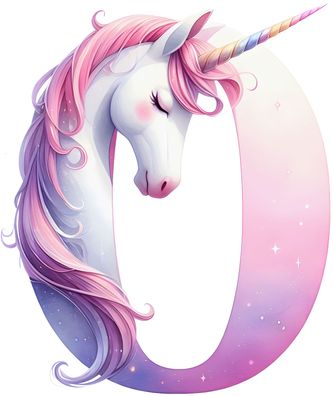 Bügelbild Bügelmotiv Zahlen Geburtstag rosa Einhorn verschiedene Größen