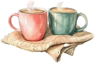 Bügelbild Bügelmotiv Kaffee Kakao Tasse Gebäck verschiedene Größen