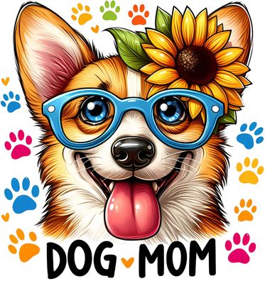 Bügelbild Bügelmotiv Hundemama Dogmama Hund Mama verschiedene Größen
