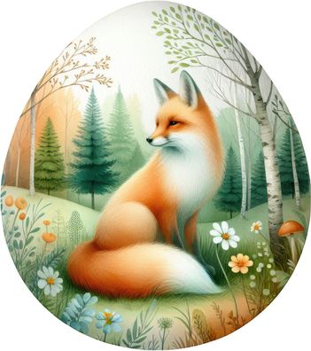 Bügelbild Bügelmotiv Ostern Frühling Tier Fuchs Schaf Reh Ei verschiedene Größen