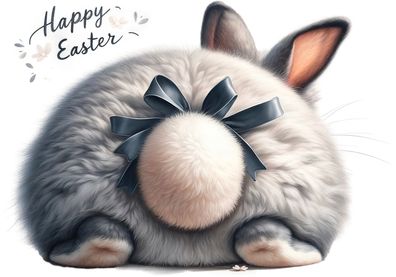 Bügelbild Bügelmotiv Ostern Frühling Hase Osterhase Schleife verschiedene Größen