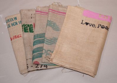 5x o. 10xKaffeesack Jutesack Kaffeesäcke JUTE SACK Sisal TOP verschiedene Säcke