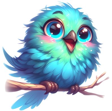 Bügelbild Bügelmotiv Vogel lustig süß bunt Junge Mädchen verschiedene Größen