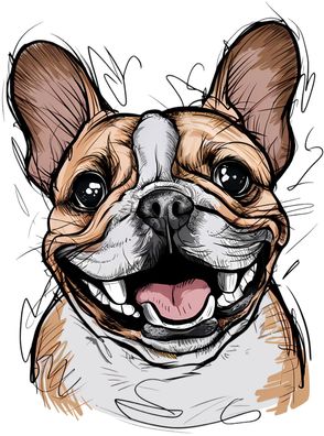 Bügelbild Bügelmotiv lustiger Hund Cartoon Junge Mädchen verschiedene Größen