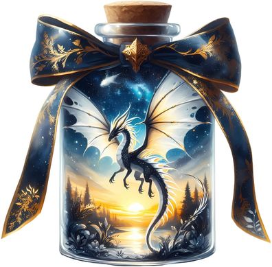 Bügelbild Bügelmotiv Flasche Einhorn Drache Phönix Fee Eule verschiedene Größen